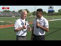 Keith Murphy and Justin Surrency talk with coaches ahead of Football Friday Primetime