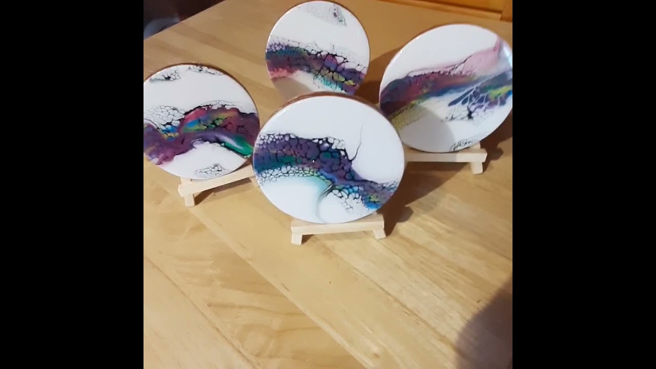 Acrylic Sheleeart Style Bloom Bar Coasters