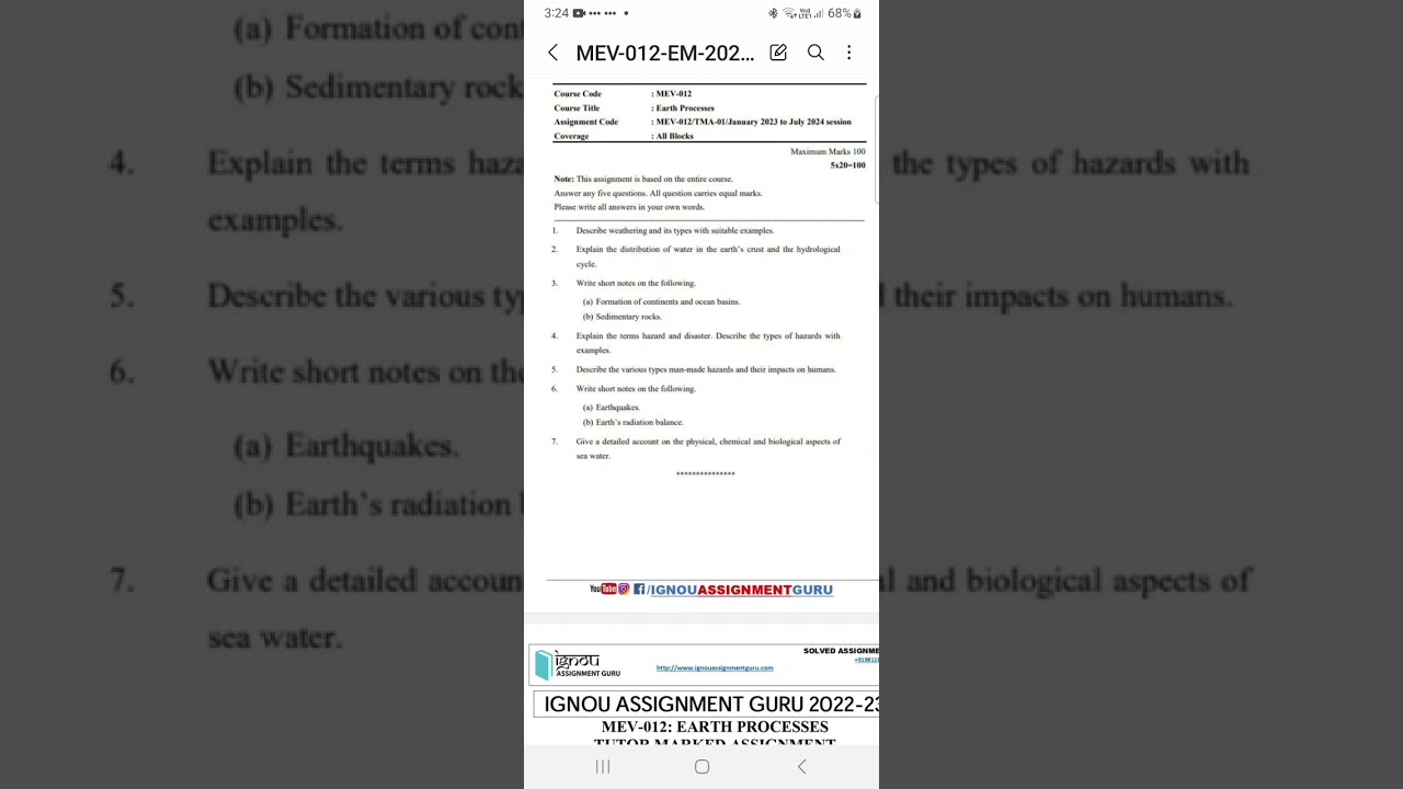 mev:012 Earth Process