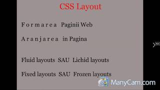 CSS Layout Ro Lectia 1 Tutorial- Introducere