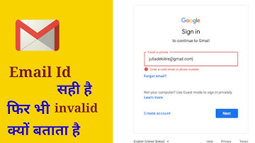 How to solve valid email Id|Invalid Email id problem Solution | Invalid Gmail ID ko valid kaise kare