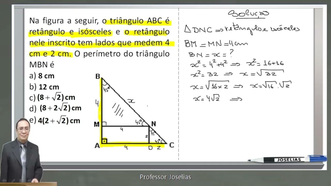 TRIÂNGULO RETÂNGULO PERÍMETRO DÚVIDA RESPONDIDA