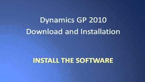 Microsoft Dynamics GP Download and Install