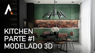 Kitchen Design | Part 1: 3D Modeling | 3Ds Max + Crown + Photoshop tutorial