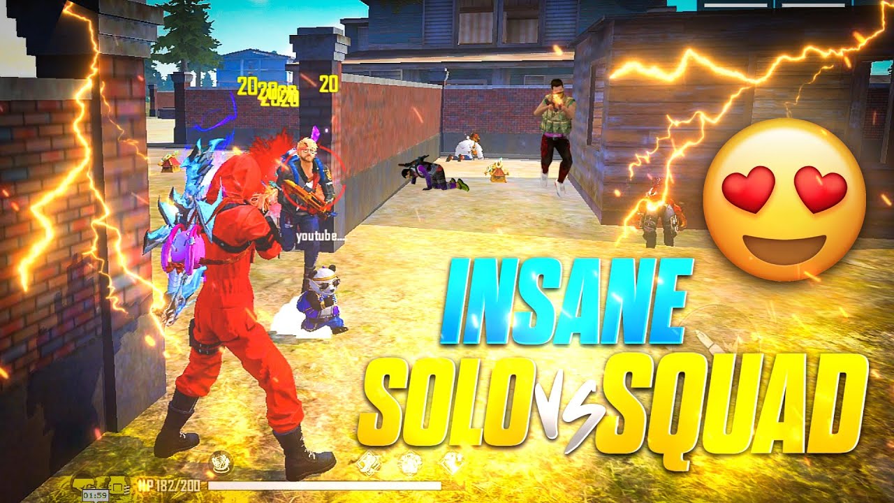 Solo vs Squad ! UNSTOPPABLE Gameplay with AWM - Free Fire Max 