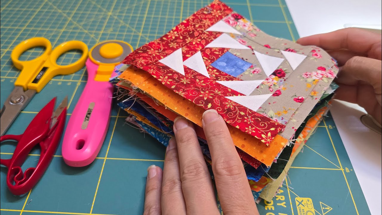 ✨️My biggest scrsp fabric projects during summer, amazing quilt idea and fantastic result✨️