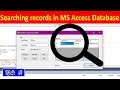 How to search in Ms Access Database records using VB.net | Search records in database