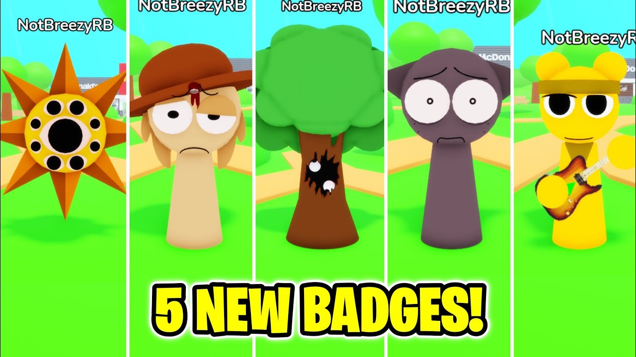 (UPDATE!) SPRUNKI 3D ROLEPLAY - How to get ALL 5 NEW BADGES! UPDATE 10!! (ROBLOX)