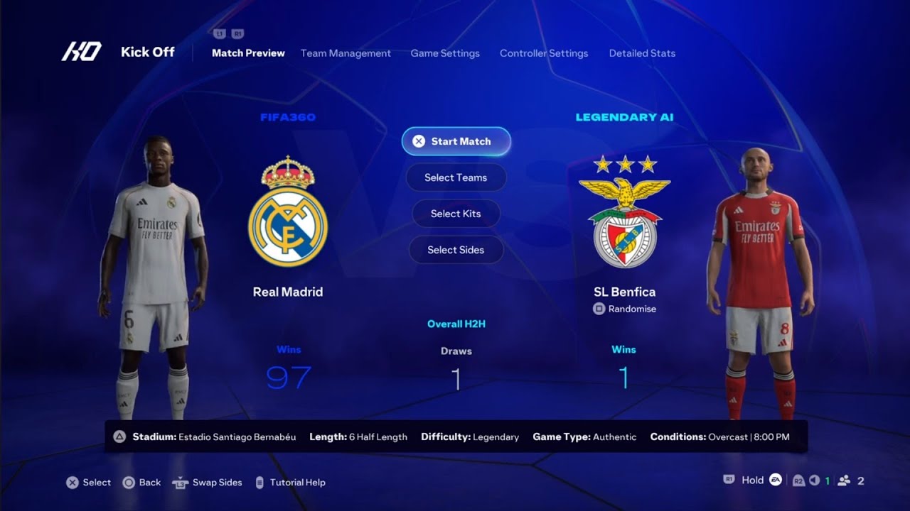 EA SPORTS FC 26 | Legendary | UEFA Champions League | League Phase | Real Madrid v SL Benfica | Esta