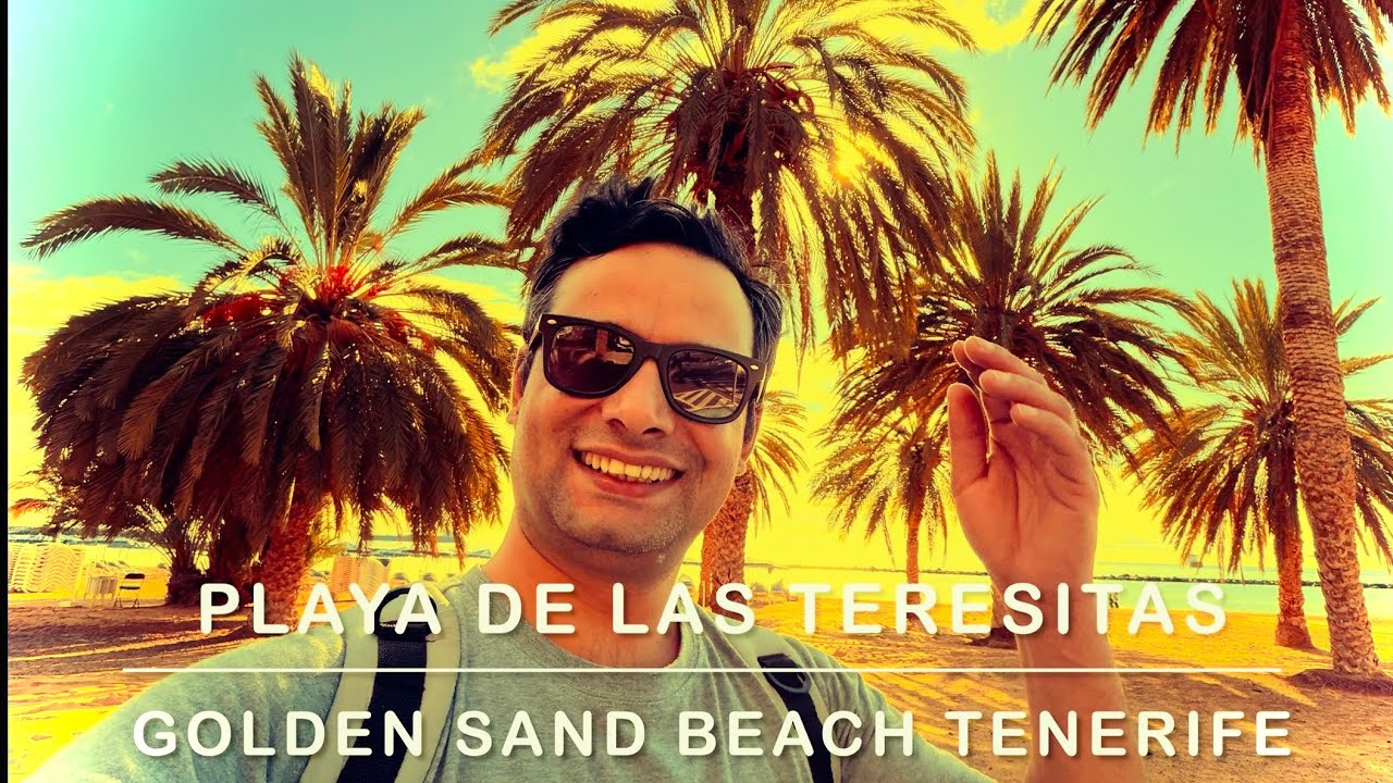 Golden Sand Beach SANTA CRUZ Tenerife 🌴☀️ | Paradise by the Atlantic Ocean | PLAYA DE LAS TERESITAS 