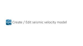 Create a New Velocity Model