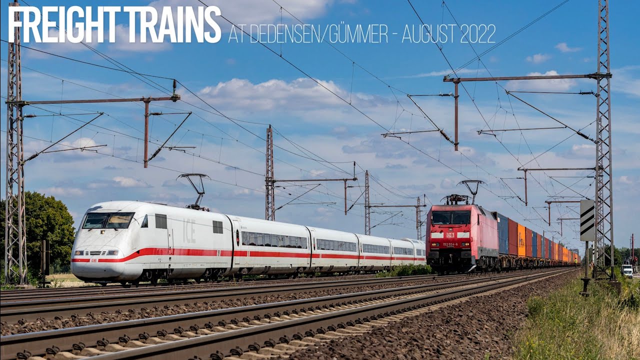[4K60] Trains / Zugverkehr at Dedensen/Gümmer, Germany - August 2022