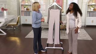 Barefoot Dreams CozyChic Ultra Lite Ribbed Flare Pant on QVC