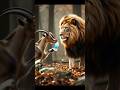 Goat offer water to lion#viralvideo#shorts#trending#