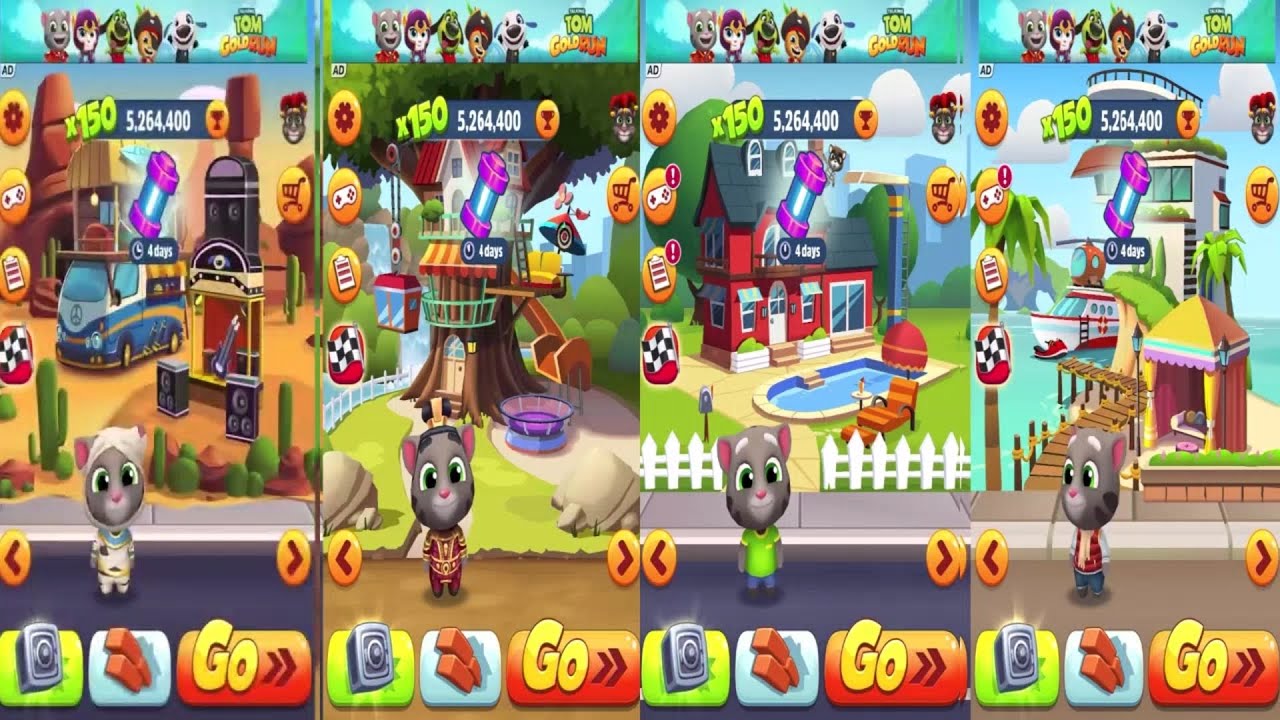 Talking Tom Gold Run Mummy Tom vs General Tom vs Tom vs Frosty Tom vs Roy Raccoon Gameplay