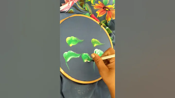 different types of leaves fabric painting #kaviartstudio #artclass #shorts #ytshorts