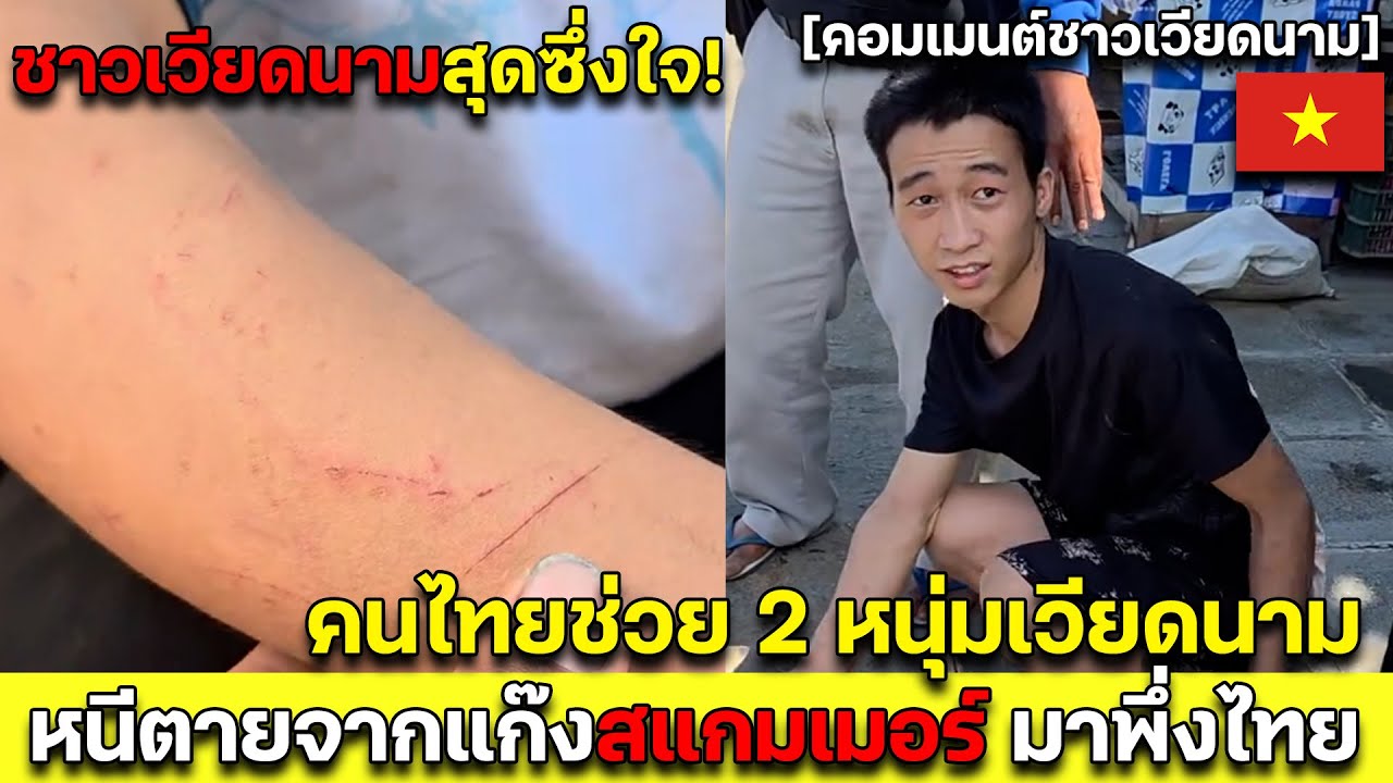 ชาวเวียดนามสุดซึ่งใจ คนไทยช่วย 2 หนุ่มเวียดนามหนีตายจากแก๊งสแกมเมอร์ มาพึ่งไทย คอมเมนต์ชาวเวียดนาม