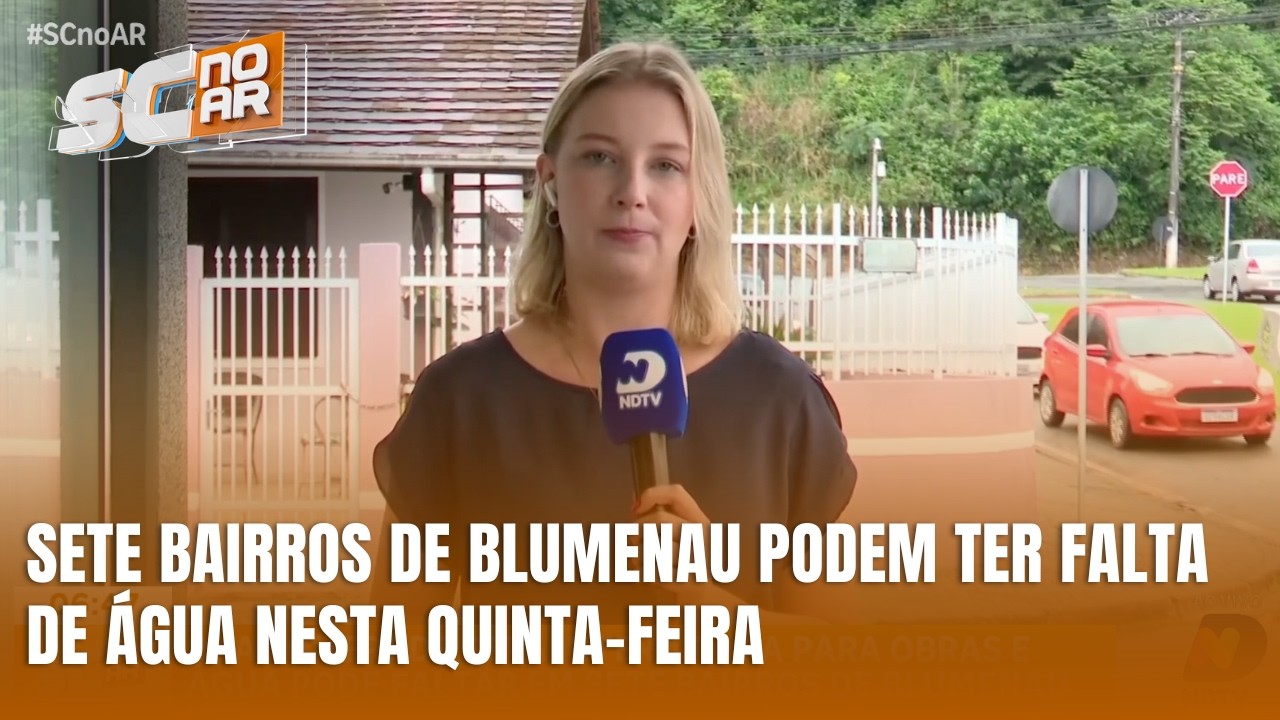 Obras na Rua Pomerode podem deixar sete bairros sem água em Blumenau