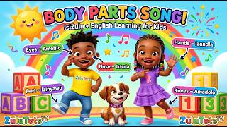 Learn Body Parts in isiZulu & English 🎵 Umzimba Wami Song for Kids | ZuluTotsTV