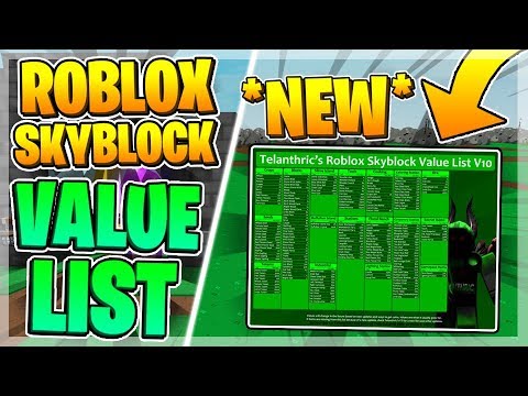 Roblox Skyblock Value List 2020 June Richest Player From Trading Youtube - roblox islands value list dv