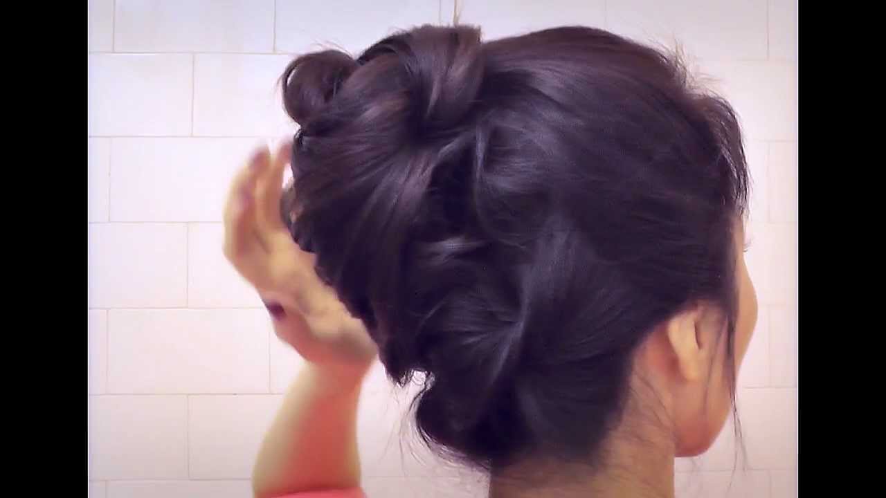 Hair Tutorial Cute Hairstyles With Bottom Twist Bun Updo For