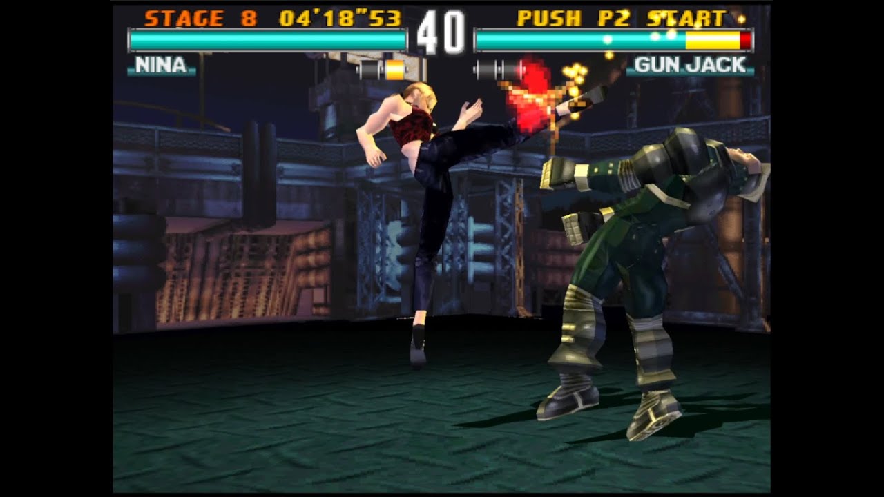 Tekken 3 PS1 - Arcade Mode with Nina