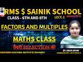 FACTORS AND MULTIPLES LECT. 2 MATHS CLASS CRACKERS COACHING INSTITUTE BAIJNATH 6 &amp; 9 #SAINIK #RMS