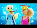 Смешные видео с куклами – Барби и Эльза Холодное Сердце в шоу ЧЕЛЛЕНДЖ! – Весёлые игры онлайн.