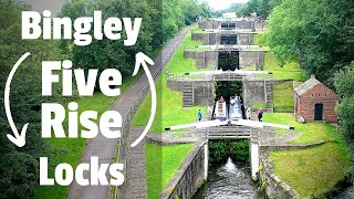 Bingley Five Rise Locks on the Leeds & Liverpool Canal by Narrowboat - Ep. 64