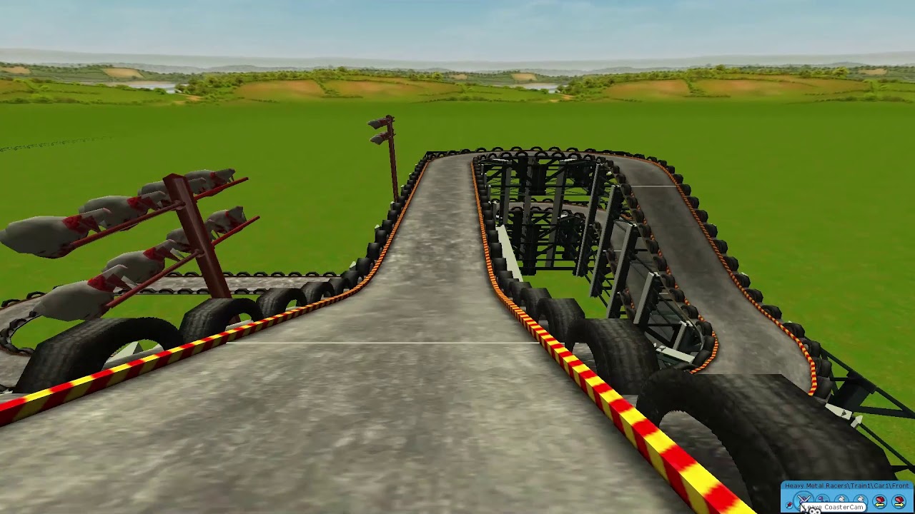 RollerCoaster Tycoon Custom Track Ride DOWNLOAD (Heavy Metal Racers Go