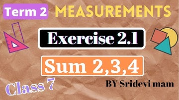 7th maths tamil Term 2 Chapter 2 measurements exercise 2.1 sum 2 3 4 tn samacheer class 7 2nd term