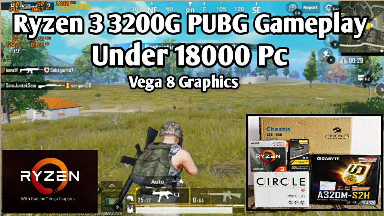 AMD Ryzen 3 3200G Review, PUBG