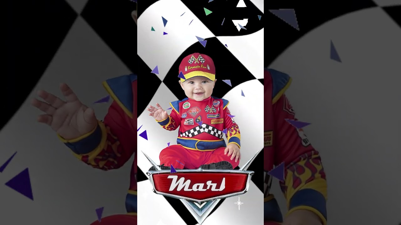 Cars Birthday Video Invitation Racing Lightning Mcqueen Birthday Digital invitation