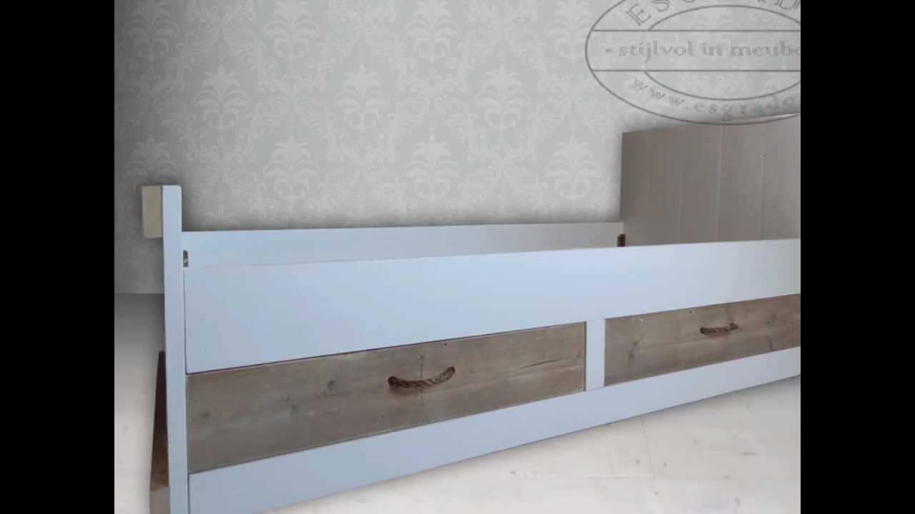 Impressie steigerhouten kinderbedden halfhoogslaper speelhut ...