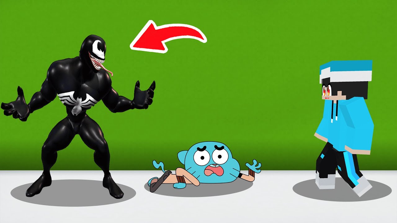 ماين كرافت لكن فينوم الشرير يريد ياكل غامبول !!؟ 🔥😱