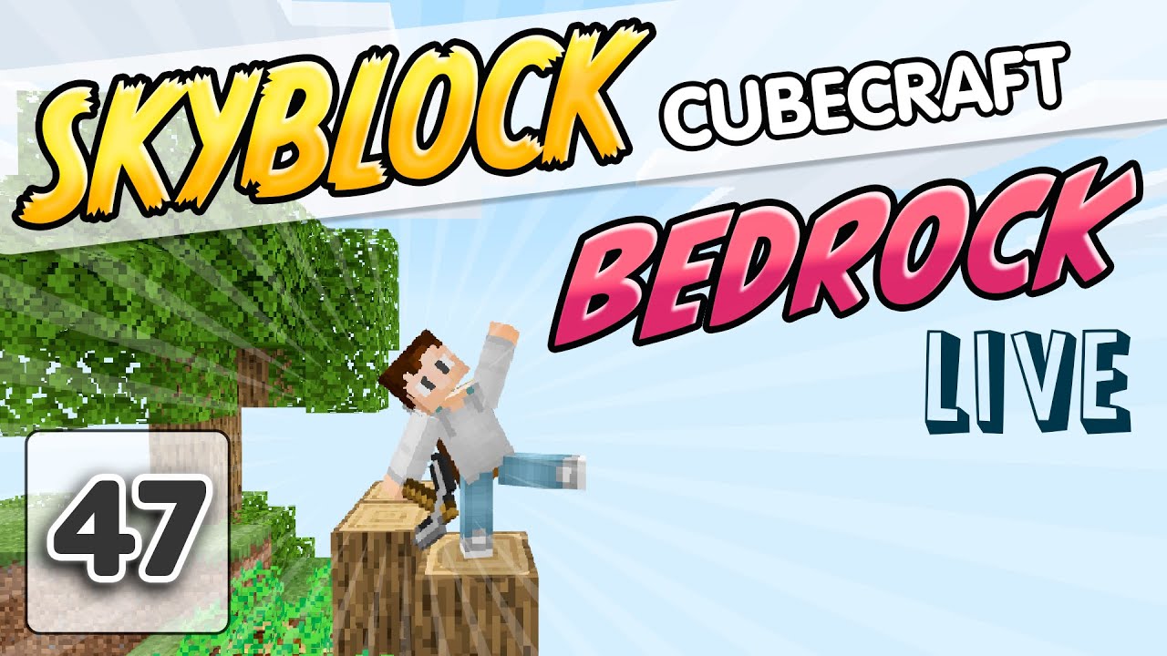 Cubecraft Skyblock Bedrock EP47 - LIVE! Maxeando Skyblock - YouTube