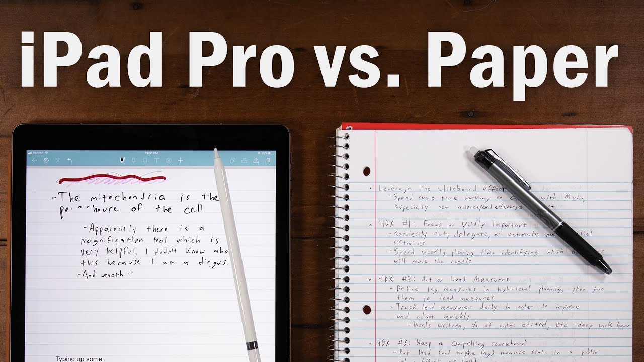 Best Note-Taking Device Ever? iPad Pro vs. Paper Notebooks ...