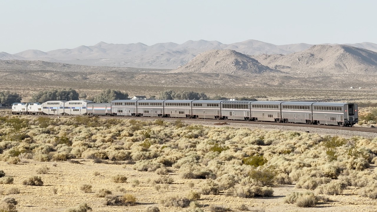 Chasing Amtrak's Southwest Chief Train 3 (2) Over The Needles Sub