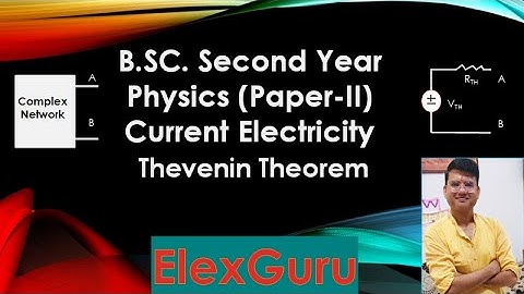 B Sc Second Year Physics Paper II Thevenin