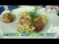 Fettuccine pasta in meat sauce cheffood