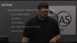 2016-08-24 CERIAS - Secure Coding - Patterns and anti-patterns in the design and architecture of ... Content