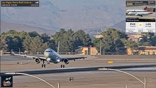 Windy Arrival Of American Airlines Airbus A321-231, N559UW From PHX Phoenix into LAS Vegas! ✈️