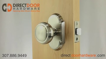 Emtek Norwich Knob with Style 8 Rosette in Satin Nickel