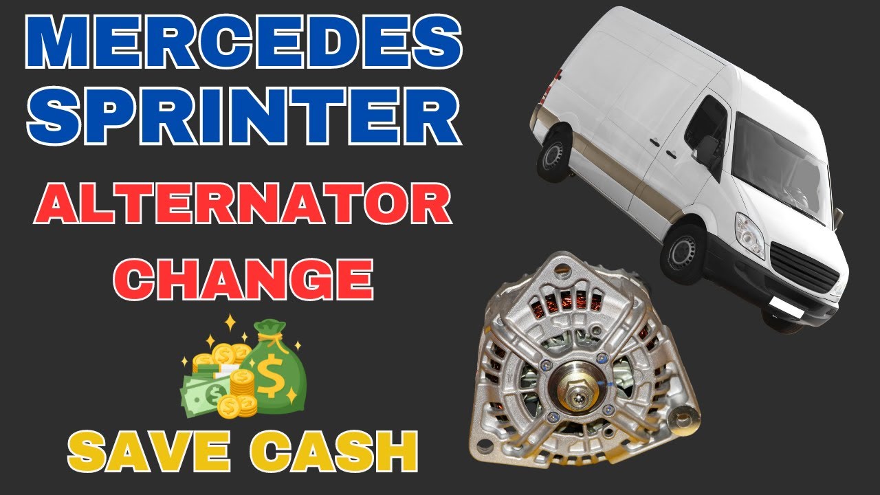 Mercedes Sprinter alternator change YouTube