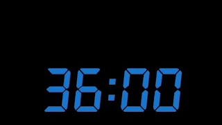 half of the 72 minute timer