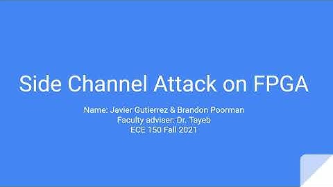 Side Channel Attack on Cyclone IV FPGA