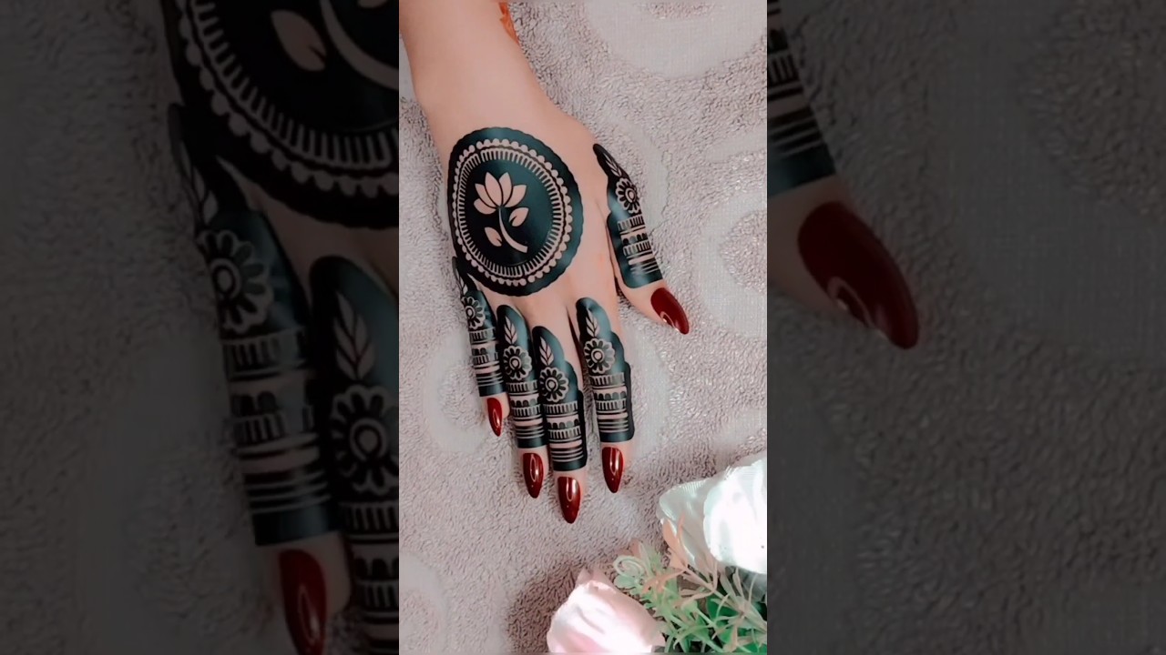 beautiful sticker mehndi design #shorts