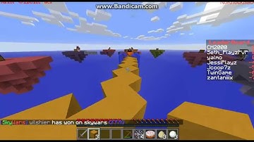 Minecraft on skywars.com using kill aura no knockback and other great hacks from jamclient