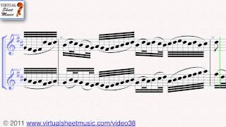 Johann Pachelbel's, Canon in D, two violins (duet) sheet music - Video Score