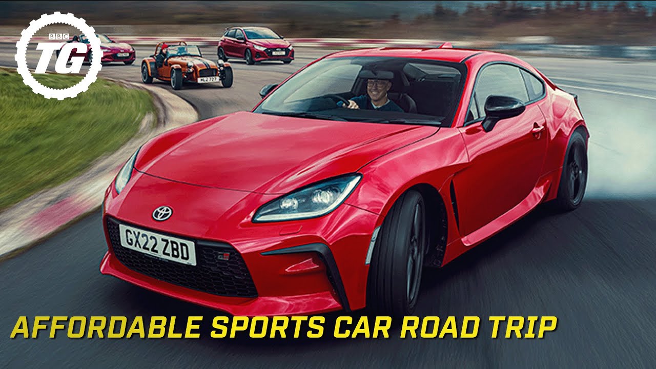 Big Affordable Road Trip: Toyota GR86 vs Hyundai i20N vs Caterham 170R vs Mazda MX-5 | Top Gear